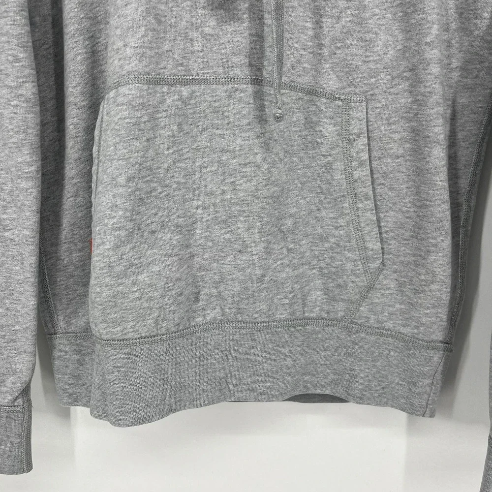 Polo Ralph Lauren Performance Mens Hoodie Heather Gray Orange Pony Small